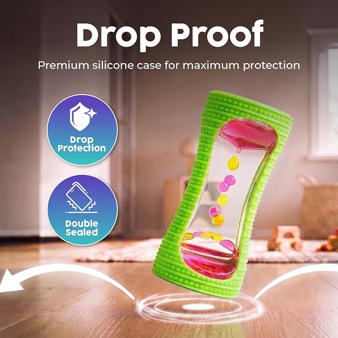 BUNMO Liquid Motion Bubbler Sensory Toy for Kids & Adults – Gentle Fidget Toy for Mindfulness – Stimulating Visual Sensory Experience – Colorful Bubble Fidget Timer for Desk & Travel - Green