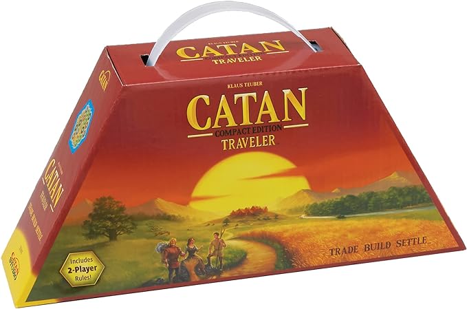 CATAN Traveler COMPACT EDITION Board Game - Settle, Trade, and Build on the Go! Strategy Game, Family Game for Kids and Adults, Ages 10+, 2-4 Players, 60 Minute Playtime, Made by CATAN Studio | Settle, Trade, and Build on the Go, Strategy Game, Family ...