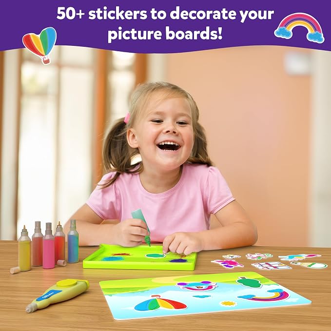 Skillmatics Sand Art – Unicorn & Princess, Preschool Craft & Activity Kit | Sensory Play, 50+ Colorful Stickers, Hands-On DIY Activity for Kids, Gifts for Girls & Boys, Ages 4, 5, 6, 7, 8, 9, 10