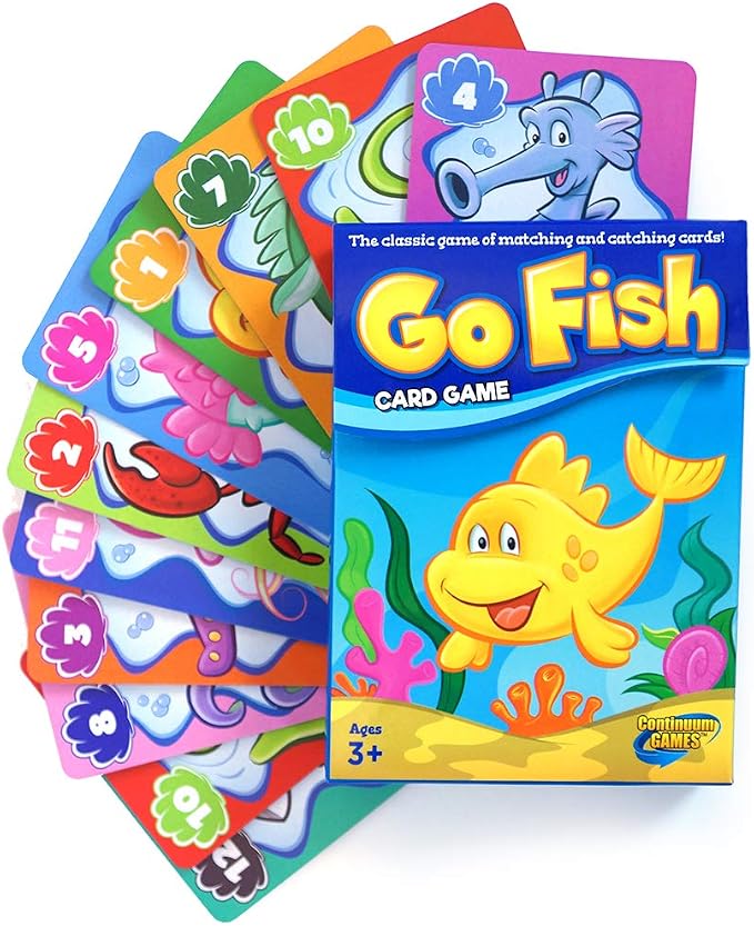 Continuum Games Go Fish Classic Card Game Fun | 3-6 Players, Ages 3 and Up, Includes 48 Cards and 3 Game Variations