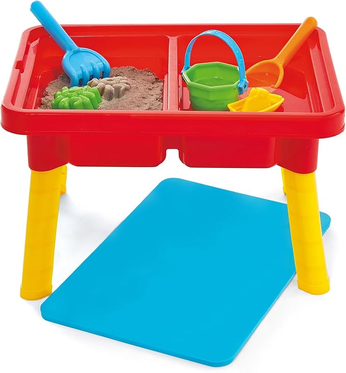 Kidoozie - Sand 'n Splash Activity Table | Scoop, pour and build at stand-up height - dual sensory bins with a cover for backyard mornings or playroom days, Ages 2+