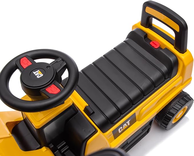 Best Ride On Cars CAT Front Loader Push Car – Licensed Caterpillar Ride-On Digger Toy for Kids with Rotating Bucket & Under-Seat Storage – Construction Vehicle for Toddlers