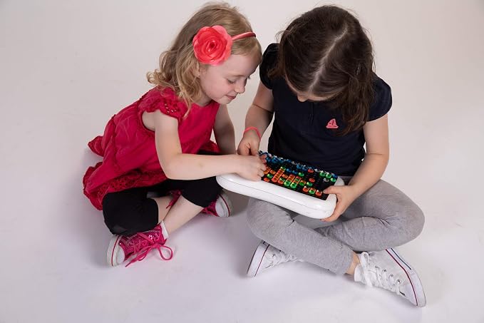 Quercetti: Peg Brite - Light-Up Image Toy, Create Mosaic Board Art, 120 Pegs & Bright LEDs, 12 Sample Pattern Templates, Free Play Designing, Kids 3+