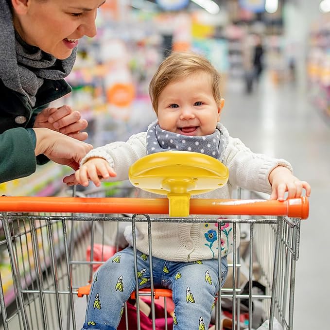 Accmor Stroller Steering Wheel Toy, Steering Wheel for Shopping Carts | Simulated Steering Wheel Universal Detachable Pretend Driving Funny Stroller Toy Attachment