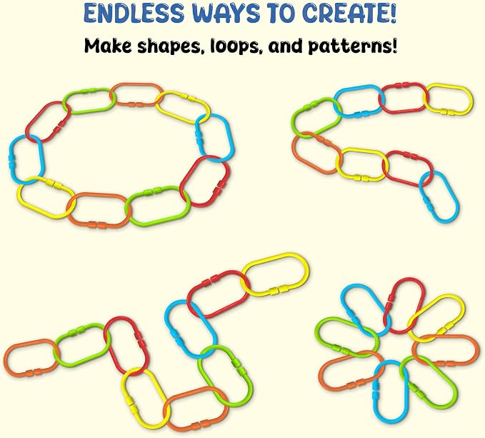 Skillmatics Early Learning Link Toy for Toddlers – 36 Connectable Linkies | Fun Snap-Together Activity, Bead Maze Toys for Babies, Sensory Play, Fine Motor Skills, Gift for Ages 10–24 Months