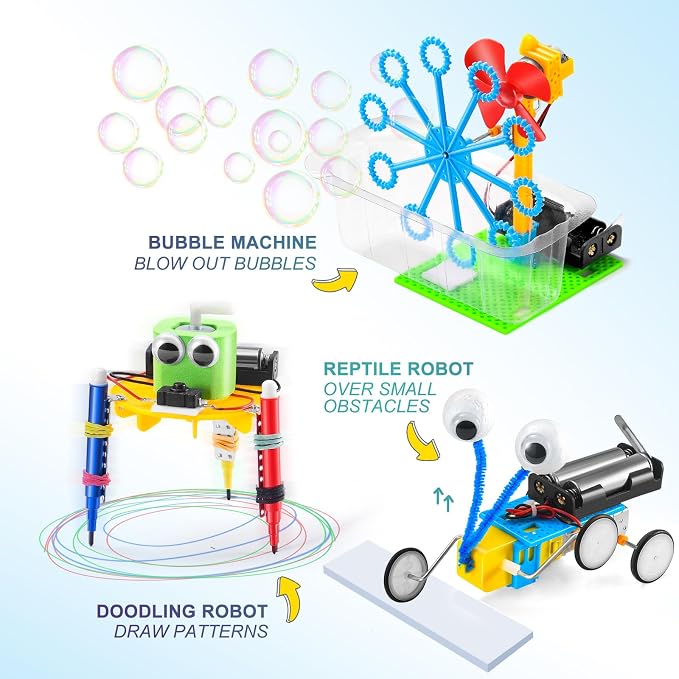 BeAndge STEM Kits for Kids 6-8 8-10, STEM Toys 6 7 8 Year Old Birthday Gift | Science Kits for Kids 5-7 8-12, Boy Gifts Robot Toys for 6+ 8-13, Robotics Experiment Engineering Building Crafts Activities