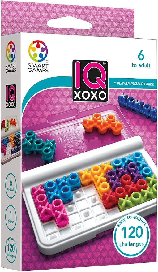 SmartGames IQ Bundles Color Series: IQ Twist & IQ XOXO 240 Challenges for Ages 6-Adult