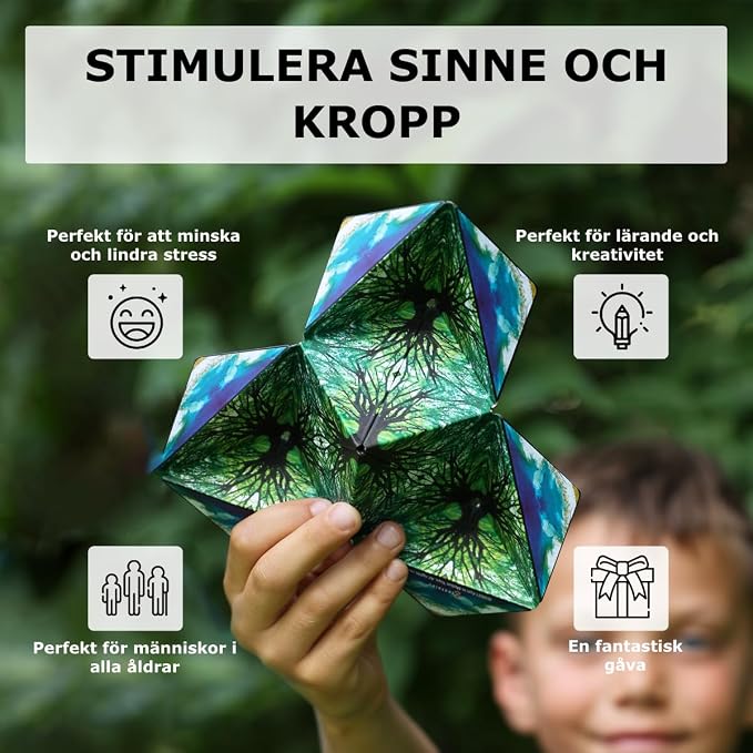 Shashibo DODECA Magnetic Puzzle Cube, Stress Relief Fidget Toy | 100+ Possible Shapes, Sensory Fidget Toy For Adults & Kids, Fun Shape Shifting Puzzle Box For All Ages