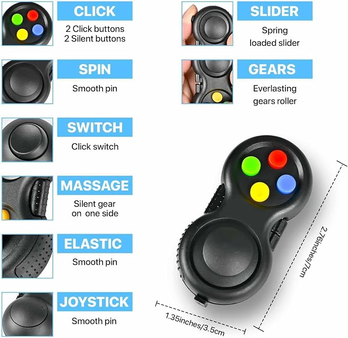 Fidget Toys Adults Set Fidgets for Classroom Must Have Autism Sensory Pack Figette Cube ADHD Special Treasure Prize Tool Stress Relief Desk Cool Gadget for Kid Easter Basket Stuffers for Teen Boys