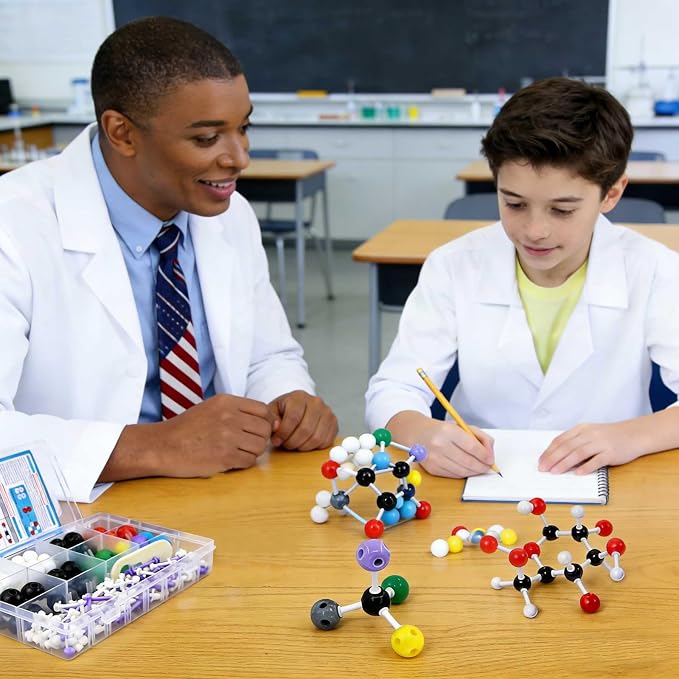Chemistry Molecular Model Kit (136 Pcs) for Student and Teacher,Organic and Inorganic Chemistry Learning Set,Motivate Enthusiasm for Learning Chemistry and Raising Space Imagination