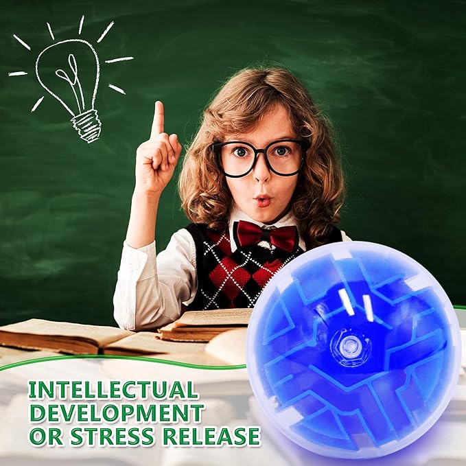 100PCS Brain Teaser Puzzle Ball Fidget Toys Bulk, Mini 3D Maze Balls Puzzles Games Party Favors for Kids 4-8 8-12,Classroom Prizes Stocking Stuffers for Boy Girl Gifts Easter Carnival Birthday Goodie
