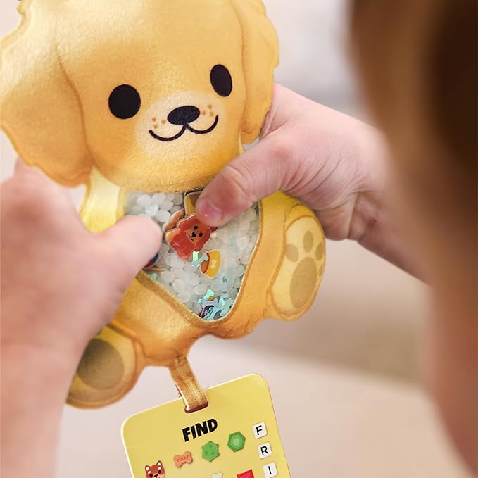 Vango BIZYBOO - The Original Seek & Find Plush - Hidden Object Search Problem Solving Educational Matching Game for Kids 2 and Up (Smores)