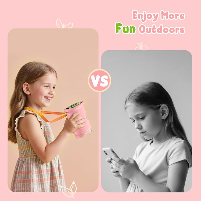 1000X Handheld Digital Microscope for Kids: Pocket Microscope with 2.0" IPS Screen - STEM Toys Birthday Gifts for Girls Boys - Portable Edu Science Kits Toddler Age 3-6 6-12 Pink