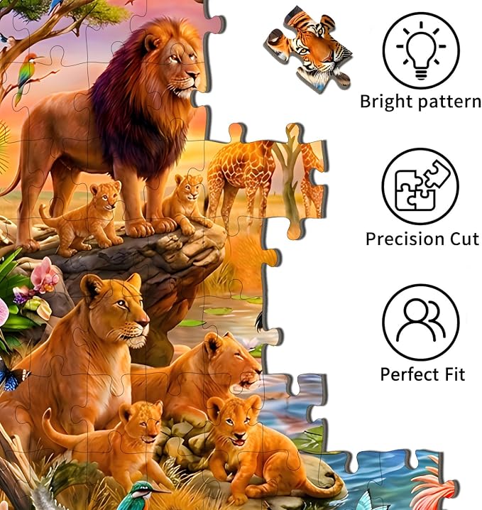 Puzzles for Kids Ages 6-8 8-10 - 200 Piece Puzzles - Animal World Puzzle | 200 Piece Puzzles for Kids.Puzzles for 6 7 8 9 10 11 12 years old boys and girls.Learning Puzzle Toy.jigsaw puzzle 200 pieces