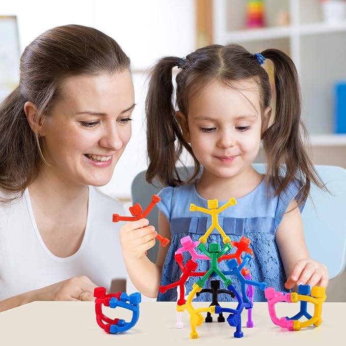 6pcs Magnetic Robote Figures for Kids 3-8 Travel STEM Fidget Toy | Safe ASTM-certified, Quiet Play for Airplane Car Trips Restaurant, Develops Creativity for Classroom Rewards Stocking Stuffer