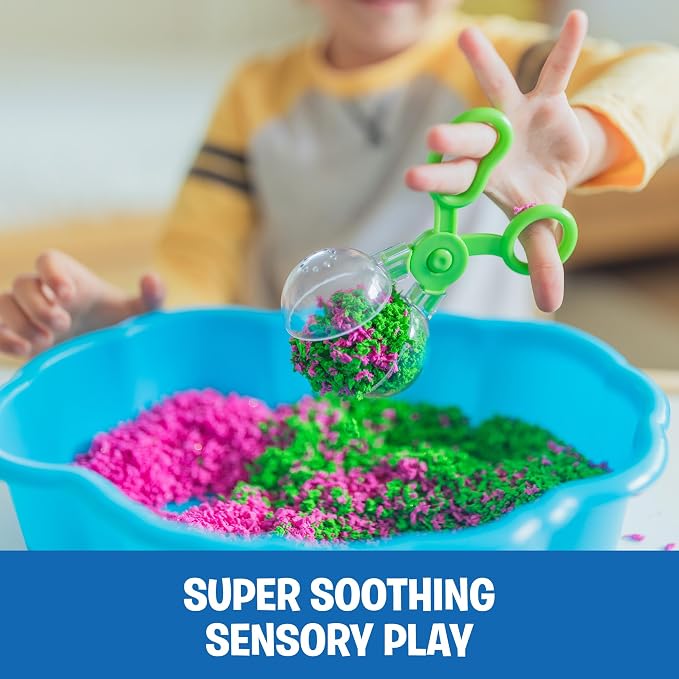 Educational Insights Pluffle Sensory Station - Tactile Sensory Toys for Toddlers 3-4, Mess Free Slime Alternative, Satisfying Foam Sand Bin Filler, All-in-One Kit with Tools and Supplies