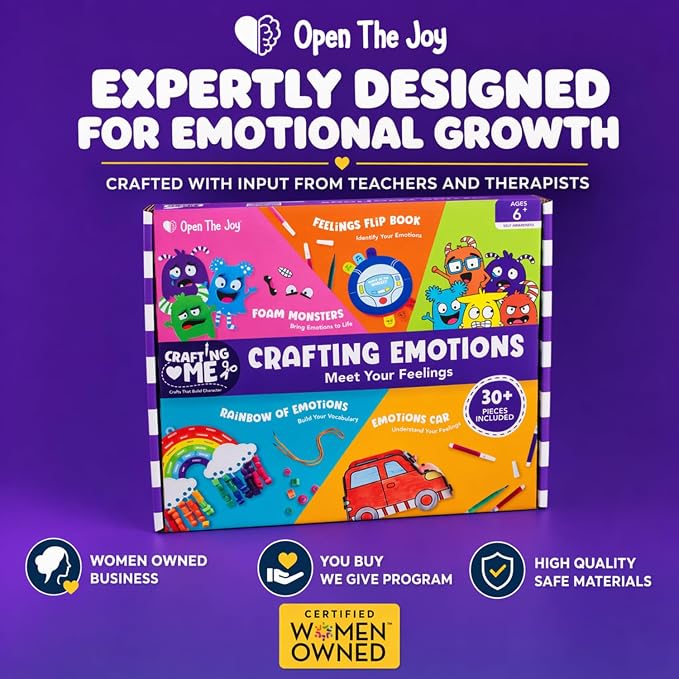 Open The Joy Crafting Emotions Kit – Kids DIY Mindfulness & Sensory Art
