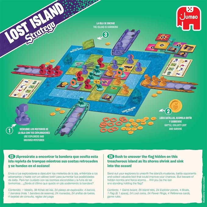 Stratego Lost Island, Fun Multiplayer Family Strategy Game, 2-4 Players, Aged 8 Years Plus