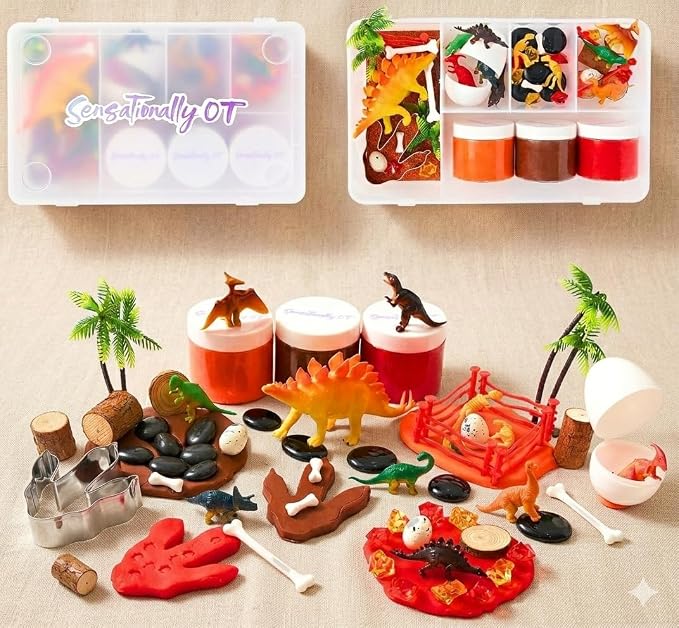 Ultimate Dinosaur Play Dough Kit (3 Jars) – Perfect for Ages 3-8