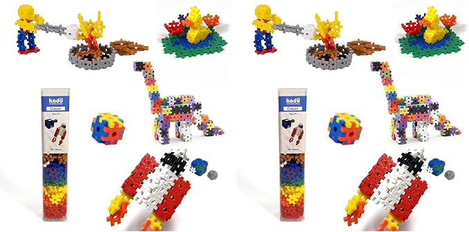 KADU Classic 250 Piece Classic Set - STEM/STEAM Building + Construction Toy, for Open + Imaginative Play Ages 5+ (Pack of 2)