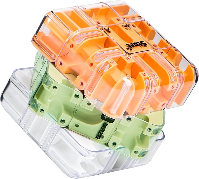 Large 3D Cube Puzzle for Kids 5-8 8-12,Rolling Ball Maze Cube,Labyrinth Puzzle Brain Teaser Game,Color Matched,Game,Education Sensory Toys,Birthday Gift for Adults Kids 8 9+ Years Old Boys
