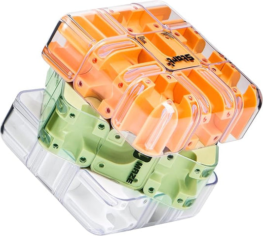 Large 3D Cube Puzzle for Kids 5-8 8-12,Rolling Ball Maze Cube,Labyrinth Puzzle Brain Teaser Game,Color Matched,Game,Education Sensory Toys,Birthday Gift for Adults Kids 8 9+ Years Old Boys