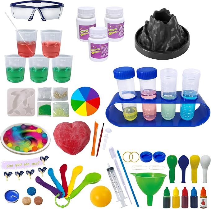 200+ Science Experiments Kit for Kids, Science Project Lab | Volcano Toys Birthday Gifts for Boys & Girls, Chemistry Set, Gemstone S.T.E.M Educational Learning Activities