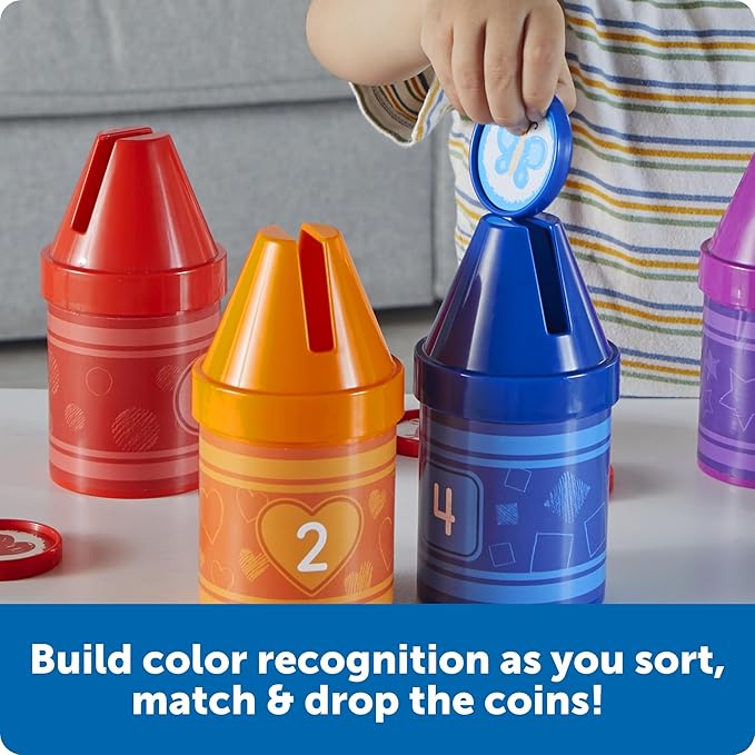 Learning Resources Counting Crayons | Color Sorting and Counting Toys, Math Counters for Kids, Toddler Learning Toys, Math Manipulatives, Teacher Must Haves