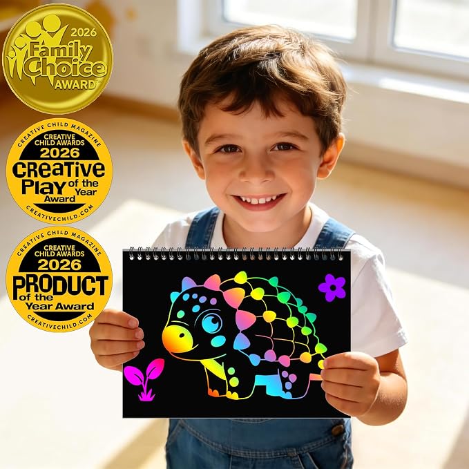 ZMLM Scratch Paper Art-Crafts Gift: 2 Pack Rainbow Notebooks Supplies Toys | Art Crafts for 3 4 5 6 7 8 9 10 11 12 Years Old Girls and Boys Kids Birthday Christmas Party Travel Games Activities