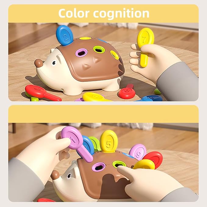 Educational toys for 1 Year Old, Hedgehog toys - Toddler Learning Toys, Color recognition toys, Fine Motor and Sensory Toys for Kids 18+ Months, Car travel toys, Children's birthday gifts, Christmas.