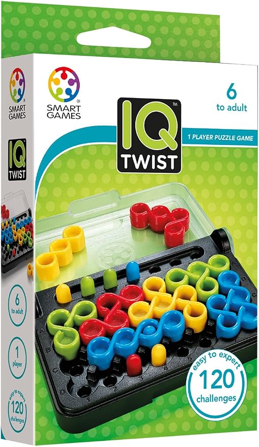SmartGames IQ Bundles Color Series: IQ Twist & IQ XOXO 240 Challenges for Ages 6-Adult