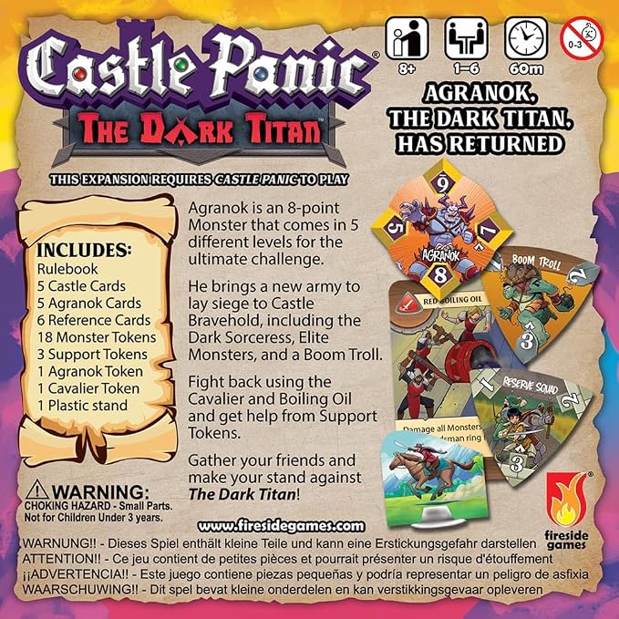 The Dark Titan ⎸Castle Panic Expansion ⎸Board Game for Adults and Family ⎸Cooperative Board Game ⎸Ages 8+ ⎸for 1 to 6 Players