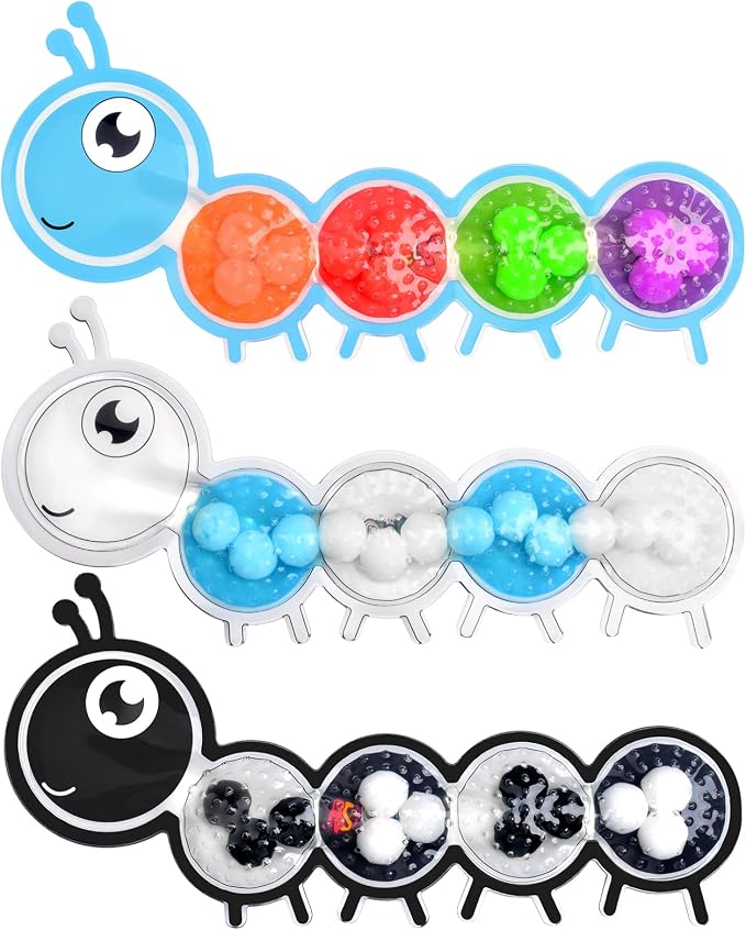 3Pcs Color Sorting Sensory Toys for Kids with Autism Toddler Toys for Airplane Travel Road Trip Preschool Montessori Toys Fine Motor Skills B Easter Basket Stuffers Gifts for Kids Boys Girls