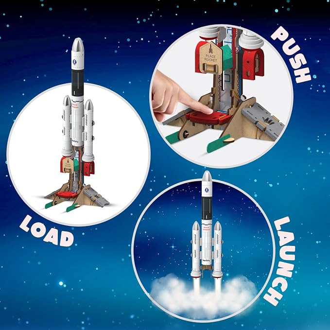 Smartivity DIY Rocket Launcher STEM Kit for Kids 6-12 Years | Build Your Own Rocket & Launcher | DIY Science Toy | Birthday Gift for Smart Boys & Girls Ages 6,7,8,9,10,11,12