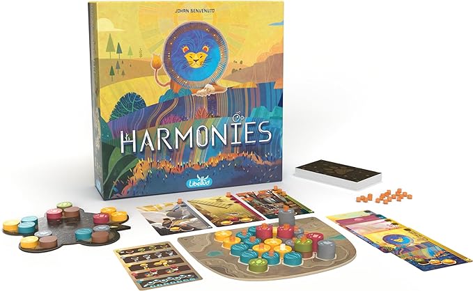 Asmodee Harmonies Board Game - Create Oneiric Landscapes, Strategic & Poetic Gameplay, Fun Family Game for Kids & Adults, Ages 10+, 1-4 Players, 30 Min Playtime, (Multilingual Edition) | Create Oneiric Landscapes! Fun Family Strategy Game for Kids & Ad...