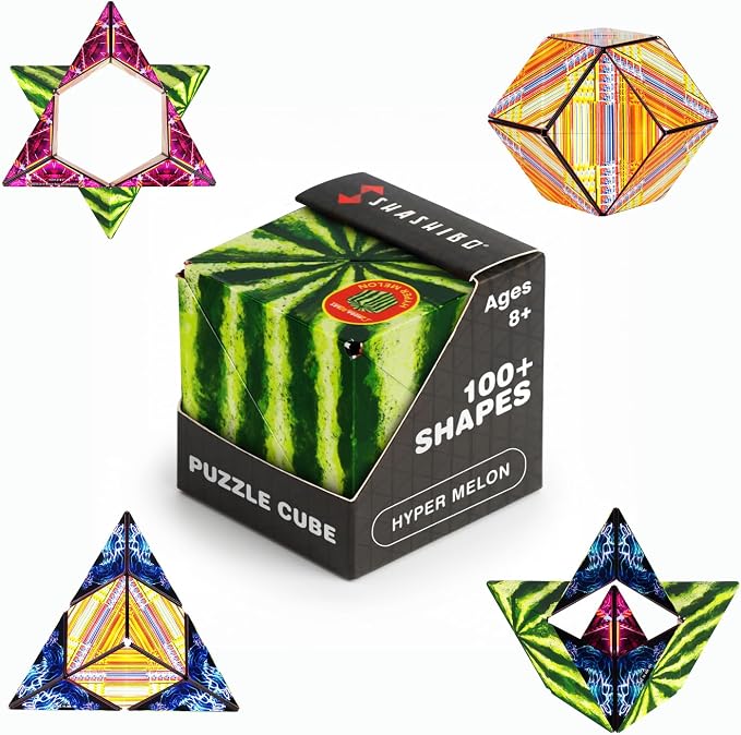 Shashibo DODECA Magnetic Puzzle Cube, Stress Relief Fidget Toy | 100+ Possible Shapes, Sensory Fidget Toy For Adults & Kids, Fun Shape Shifting Puzzle Box For All Ages