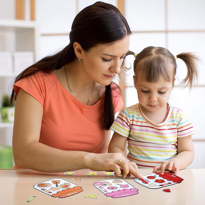 Zonon 10 Pack Color Recognition Magnetic Sorting Set for Toddlers Kids Refrigerator & Whiteboard Color Sorting Magnets for Ages 3+, Preschool Early Education Colors Craft Play, Toddler Learning Toy