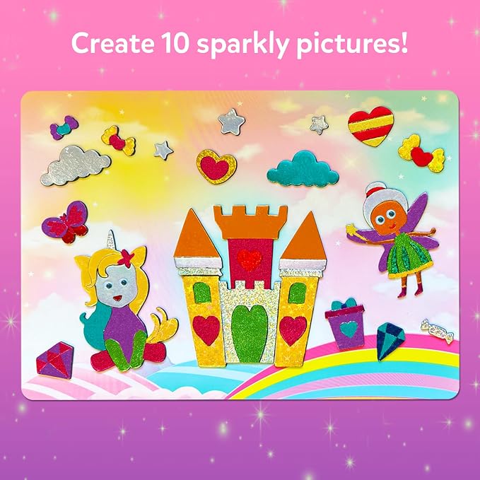 Skillmatics Foil Fun Unicorns & Princesses, Foil Art & Craft, Gift for Kids | Travel Toys, 100+ Stickers, Fine Motor Skills, DIY Mess-Free Art, Screen-Free, Gifts for Kids Ages 4, 5, 6, 7, 8, 9