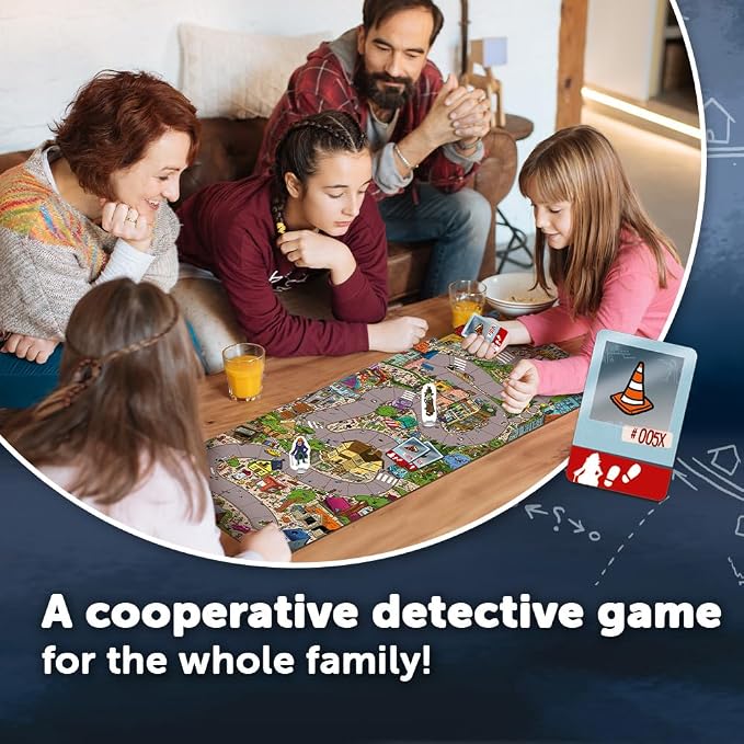 Trefl Spy Guy - Cooperative Detective Game, 5+ | Observation-Based Board Game, Engaging Storyline and Challenges, Searching for Evidence and Catching Criminals