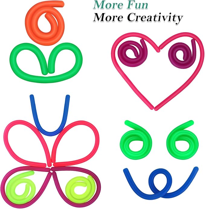 Sensory Toys for Kids,Fidget Stretchy Strings for Stress,6 pcs Thick | Sensory Toys Special Needs for Autistic ADHD Autism Children Toddlers Boys Girls,Halloween Christmas Party Favor