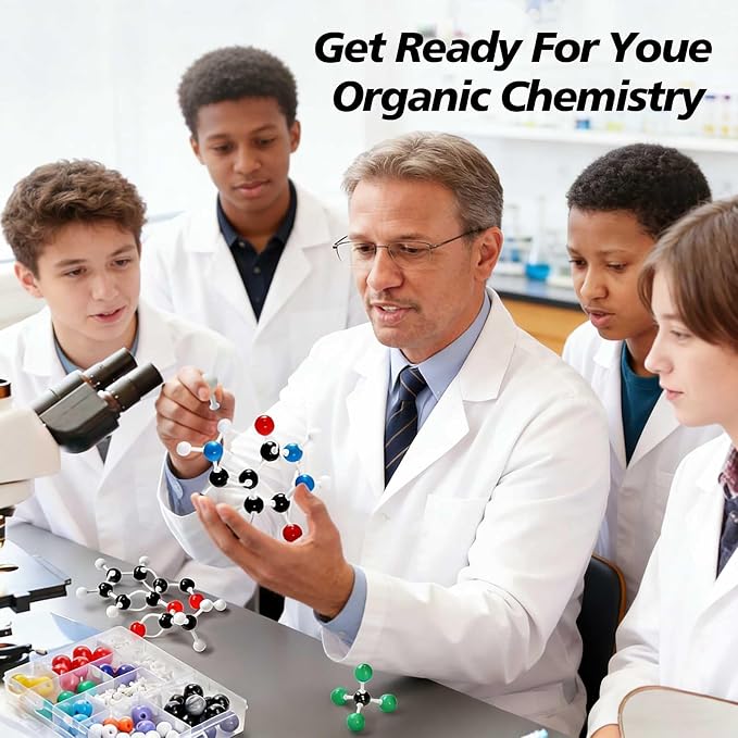 Chemistry Molecular Model Kit (208 Pcs) for Student and Teacher,Organic and Inorganic Chemistry Learning Set,Motivate Enthusiasm for Learning Chemistry and Raising Space Imagination