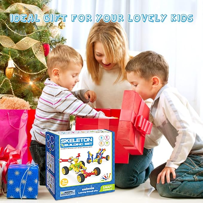Kids STEM Building Toys for 3 4 5 6 7 8+ Year Old Boys Girls Birthday Gifts | 110 Pcs Building Blocks STEM Kits, Learning Boy Toys Age 3-5 4-6 6-8, Classroom Educational Creative Construction Engineering