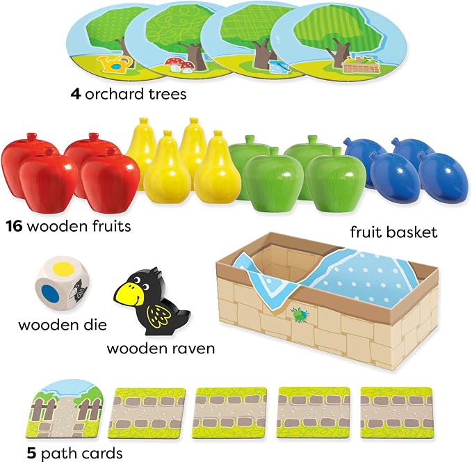 HABA My Very First Games - First Orchard Toddler Game - My First Orchard Game, Cooperative Toddler Board Games for 2 Year Olds - Made in Germany | This cooperative learning game is perfect for preschool, family game night, toddler activities, and educa...