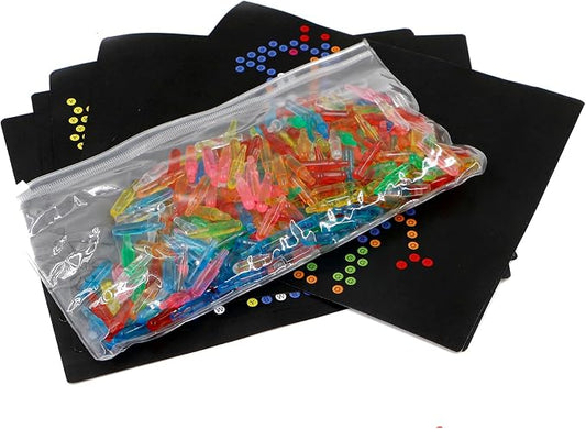 Refill Pegs and Templates Pack for Use with Creative Light Up Board,Kids Magic Light Screen Accessories Educational Learning Toys Ages 4+