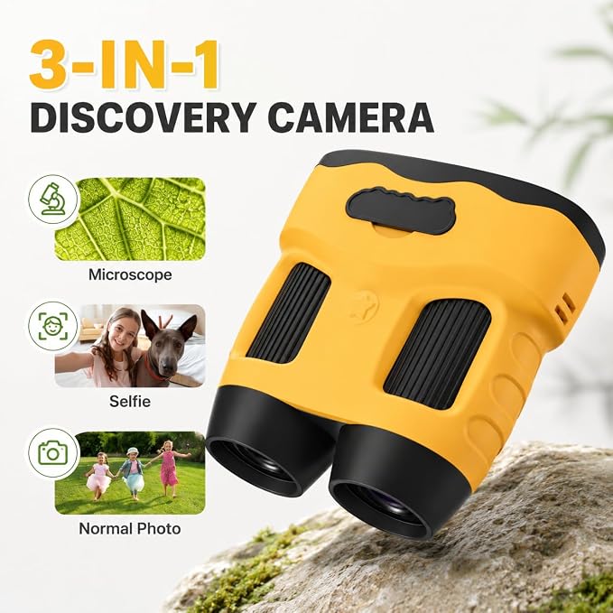 Microscope for Kids, Portable Digital Microscope with 2.0" Screen | Handheld Camera Mini Pocket Magnifying Glass, STEM Toys Birthday Gifts Edu Science Kit for Girls Boys Child Age 4-12