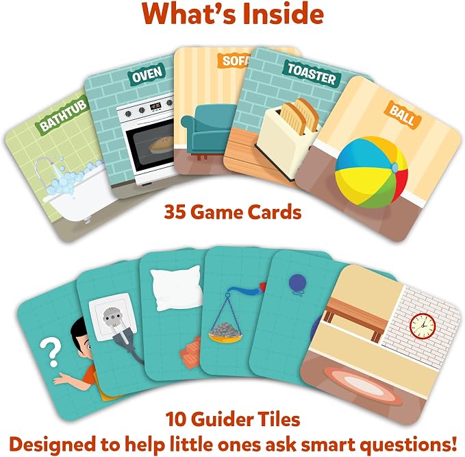 Skillmatics Guess in 10 Junior – Inside My House, Card Game, Gift for Kids | Educational Trivia Game for Preschoolers, Travel Toy & Guessing Board Game, Screen-Free, Boys & Girls Ages 3, 4, 5 & 6