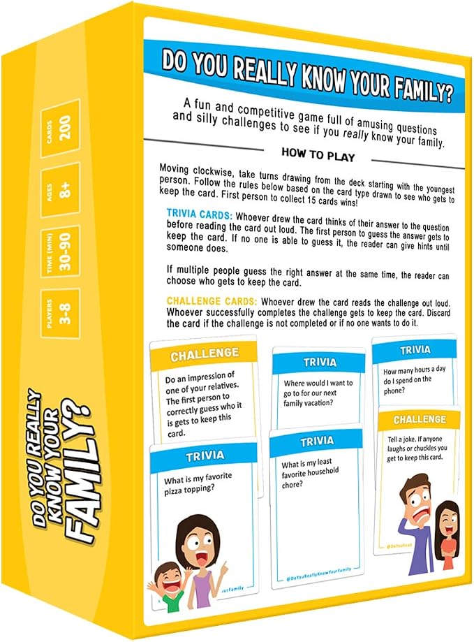 Do You Really Know Your Family? Fun Family Game for Kids, Teens and Adults | Best Family Game Night Card Board Game for Kids 8+ & Adults, Family Edition Trivia & Conversation Cards, Top Family Gifts