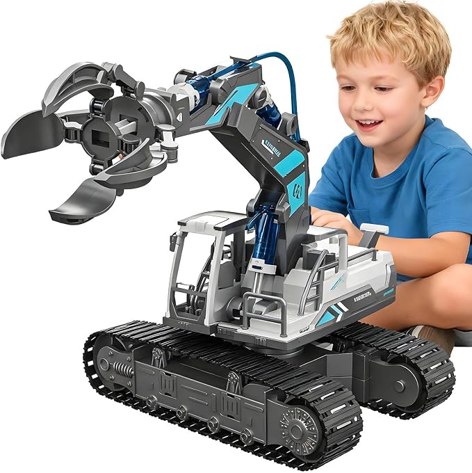 Hydraulic Grab STEM Building Toy, 130 Pcs Engineering Kit for Kids 8+ | DIY Construction Kit, Hydraulic Robot Arm, No Battery Required, Mechanical Learning, Assembly Toy, STEM Engineering Activity