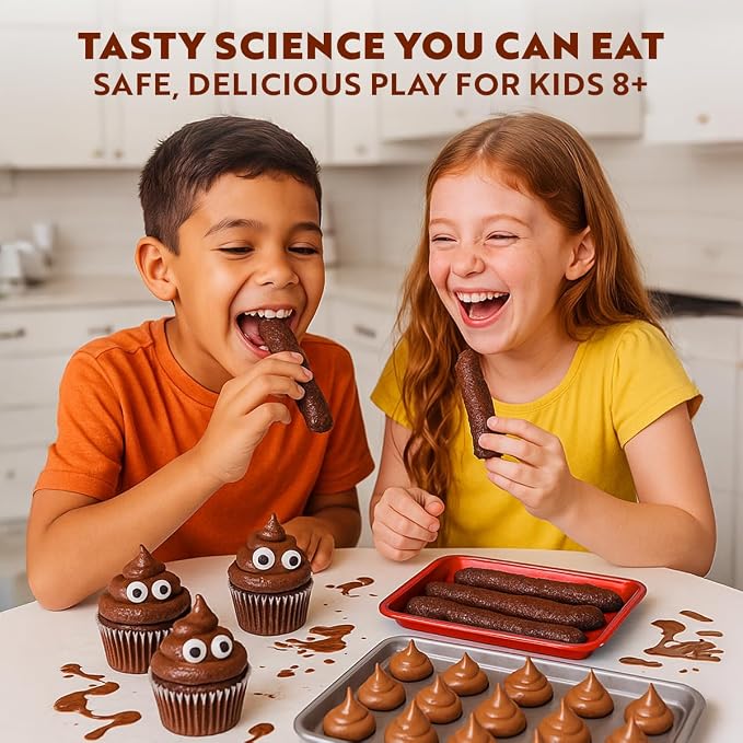 Playz Edible Poo Candy Making Kit for Kids Age 8-12 Years Old with 30+ Fun | Science Experiments, DIY Chemistry kit for kids Chocolate, Rock, Gummy, Slime candy maker, STEM Toys/gift for Girls and Boys