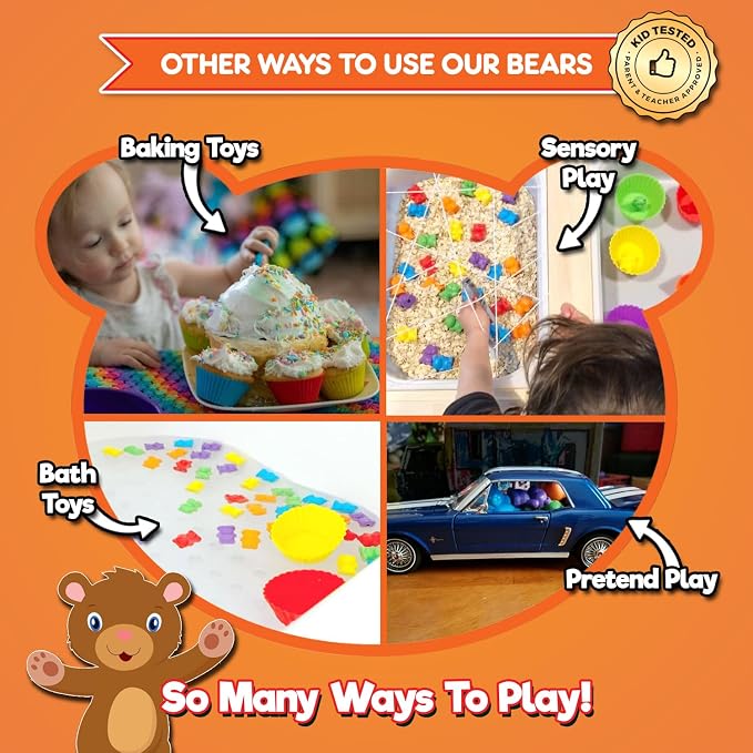 Cute & Cuddly Counting Bears - Sort, Count, Match & Play with 48pc + eBook | Sort, Count, Match & Play, 48pc, eBook